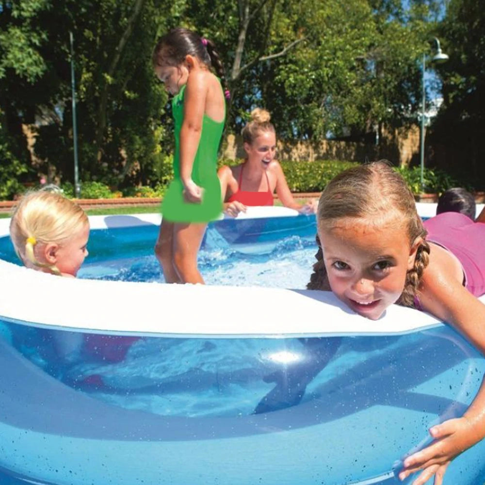 Inflatable Family Pool For Backyard And Outdoor Fun