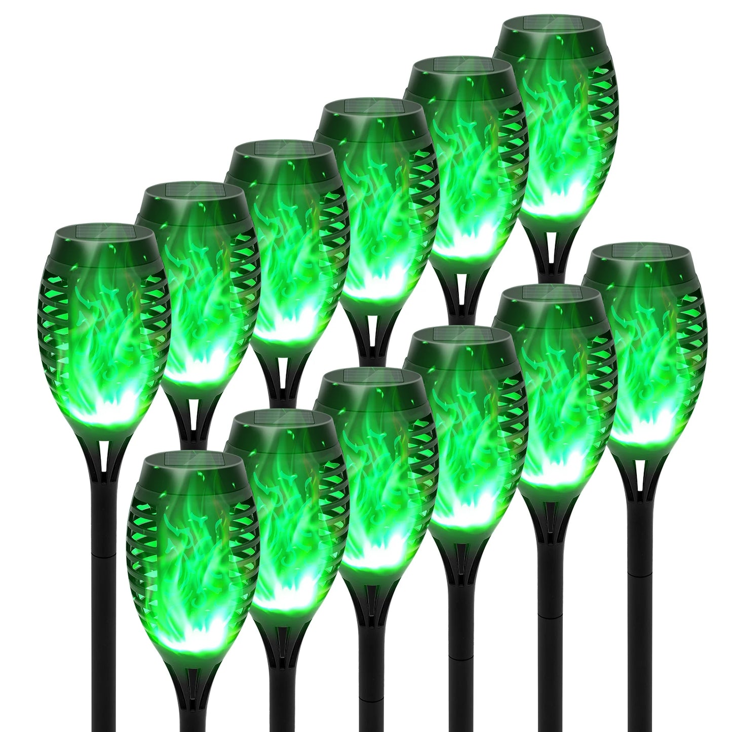 Solar Flame Torch Led Lights for Outdoor Lawn Pathway Decoration