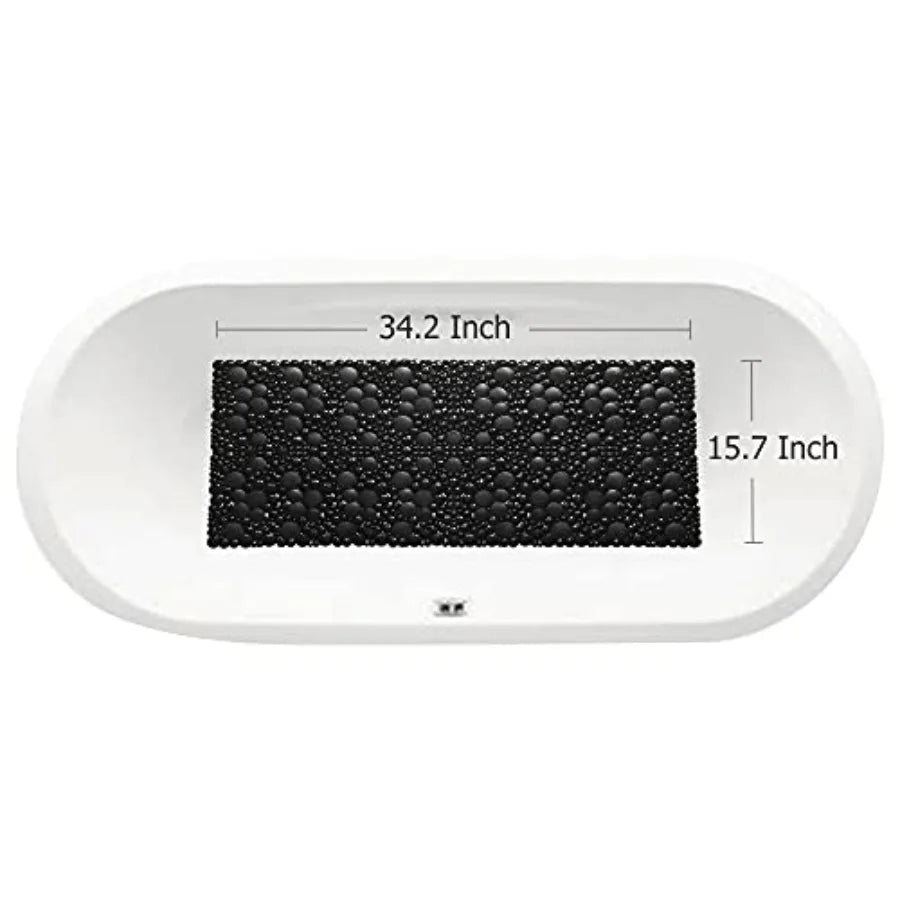 Extra Long Pebble Bathtub Mat With Non Slip Suction Cups