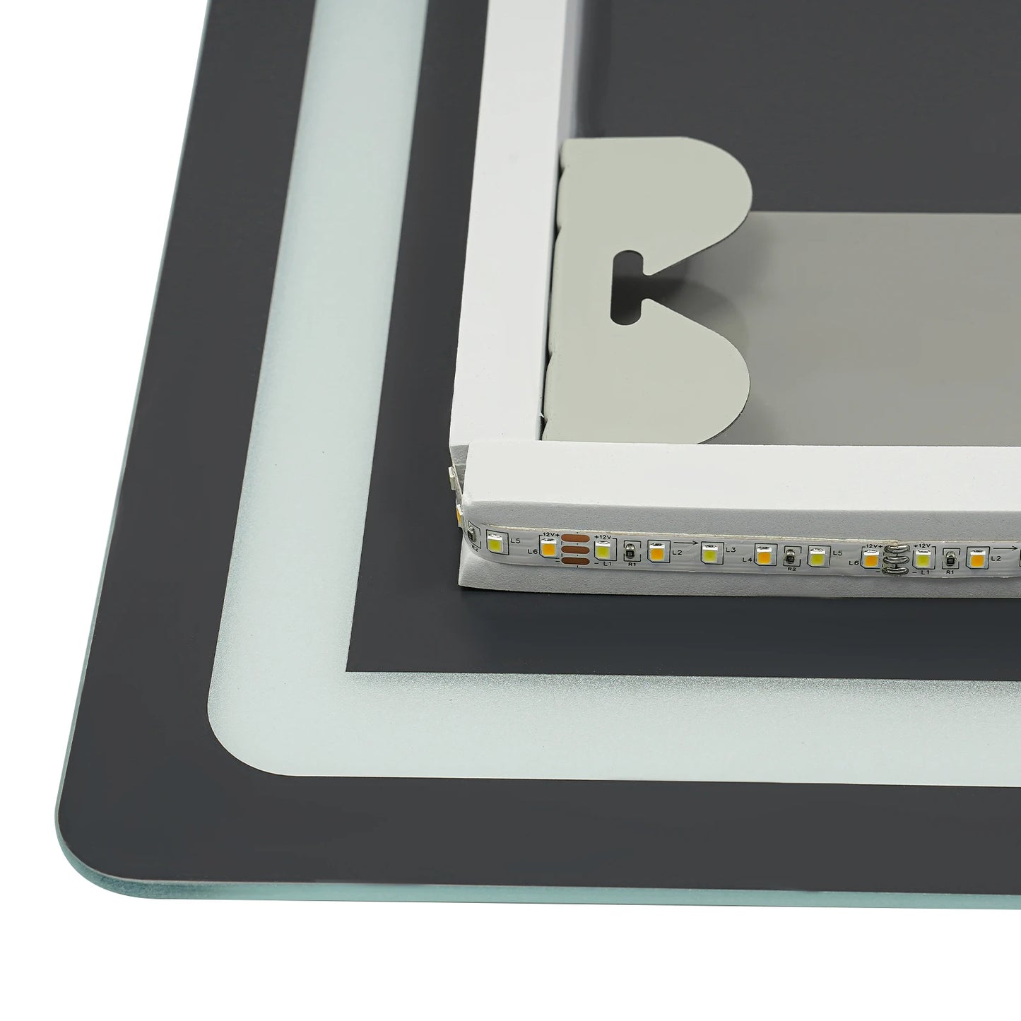 Led Wall Mounted Bathroom Mirror With Anti Fog Time Display