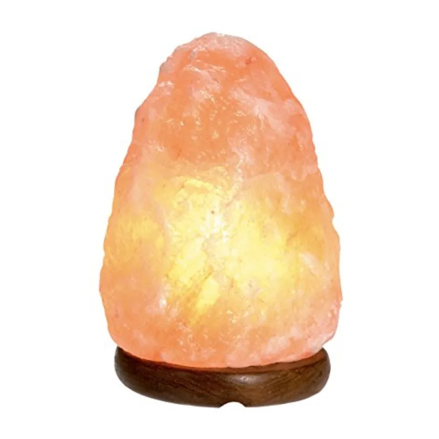 Natural Himalayan Salt Lamp With Wooden Base And Power Cord