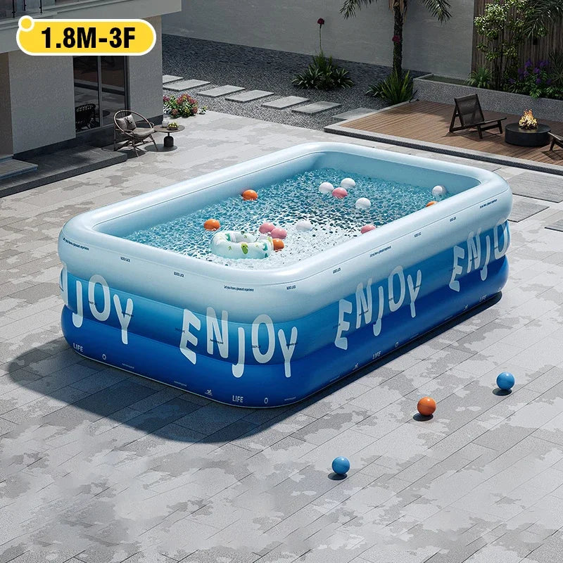 Inflatable Pool For Family Use 3 Layer Indoor Outdoor