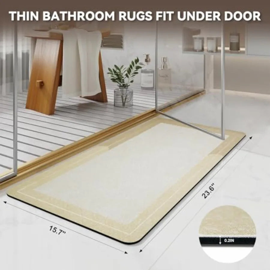 Diatomaceous Earth Bath Mat Quick Dry Non Slip Shower Mat