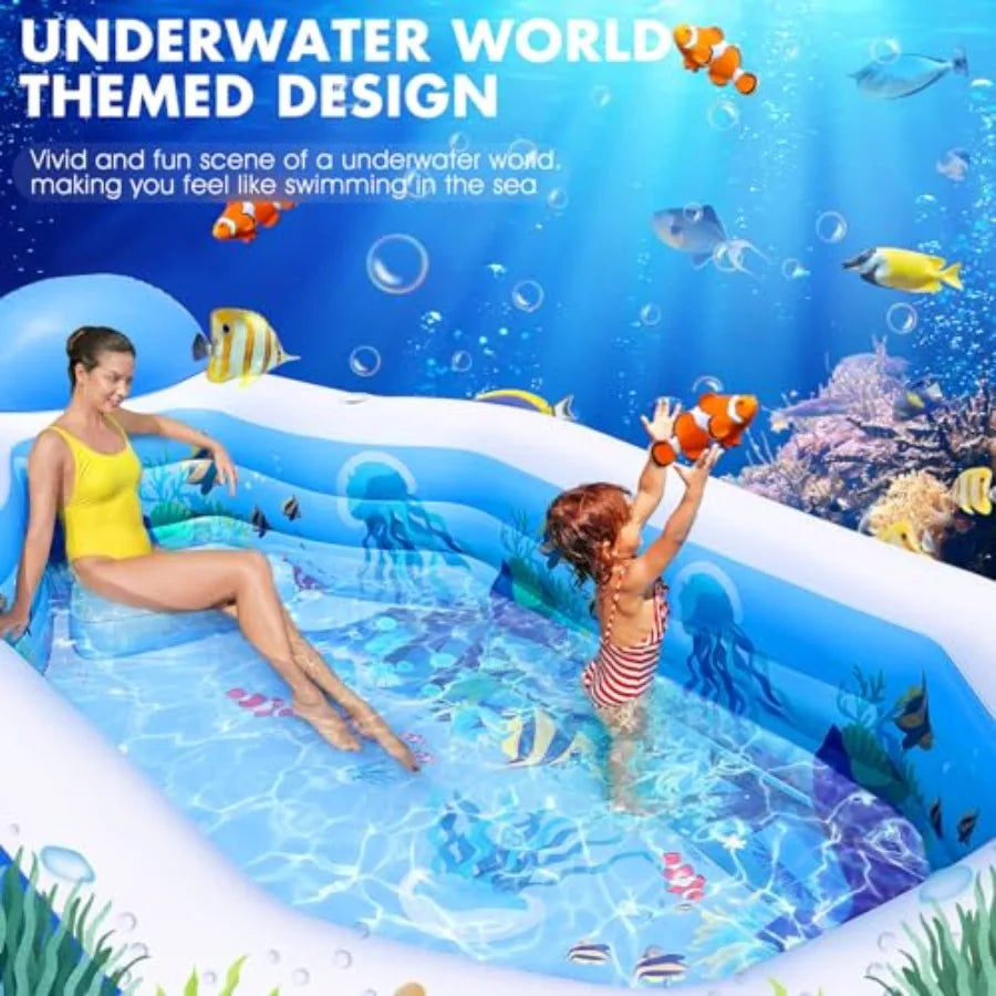 Inflatable Pool With Canopy For Adults With Seats And Backrest