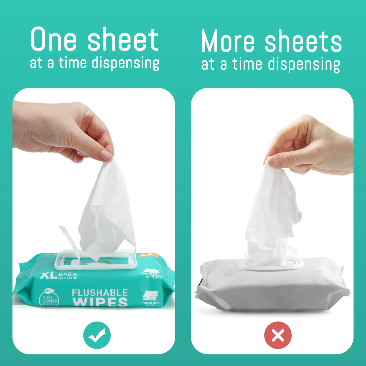 Flushable Wet Wipes With Thickened Texture For Home Or Outdoor