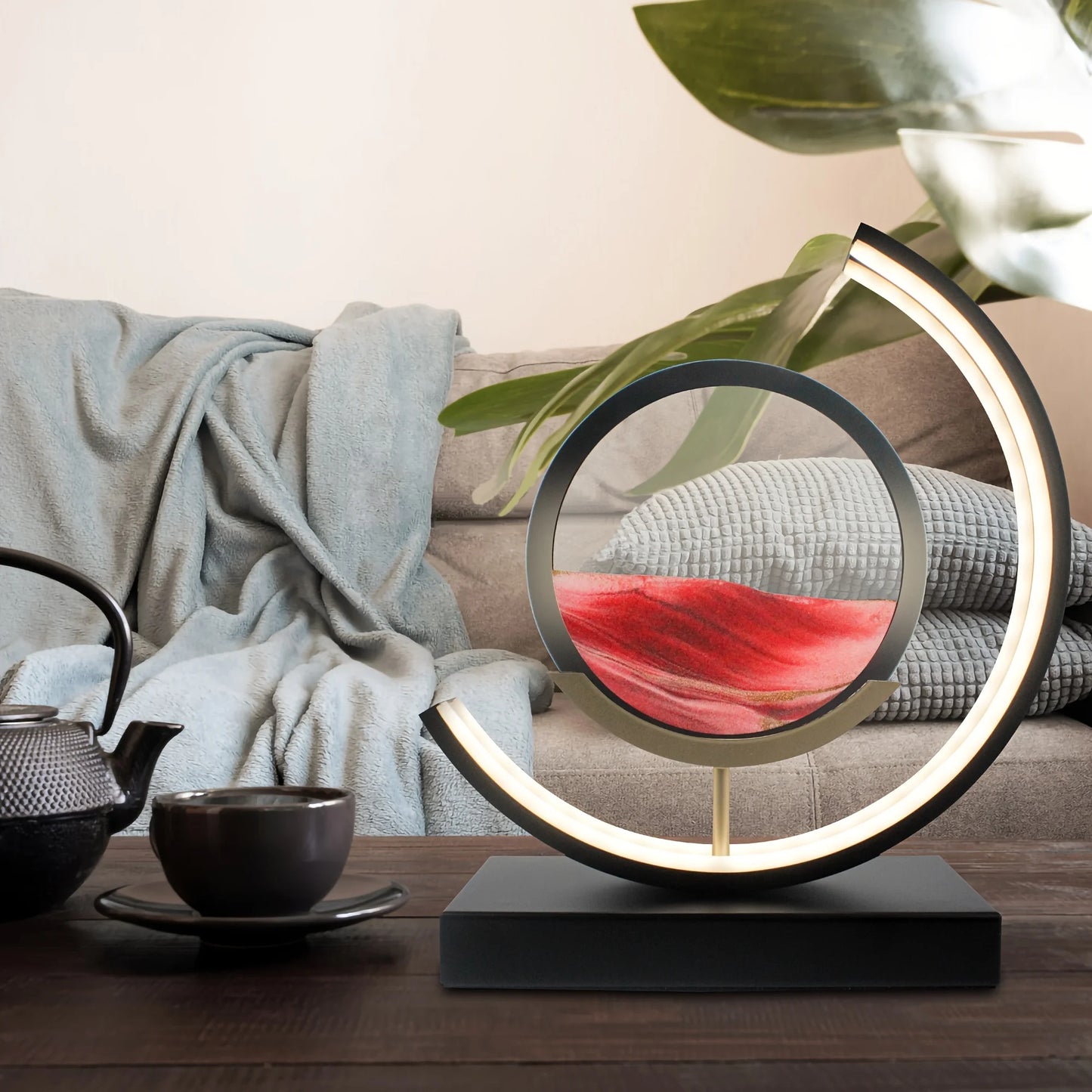 Moving Sand Art Lamp In Motion With Stand