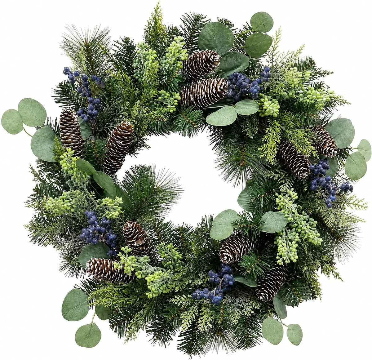 Garvee Lighted Christmas Wreath with 8 Modes for Home Decor