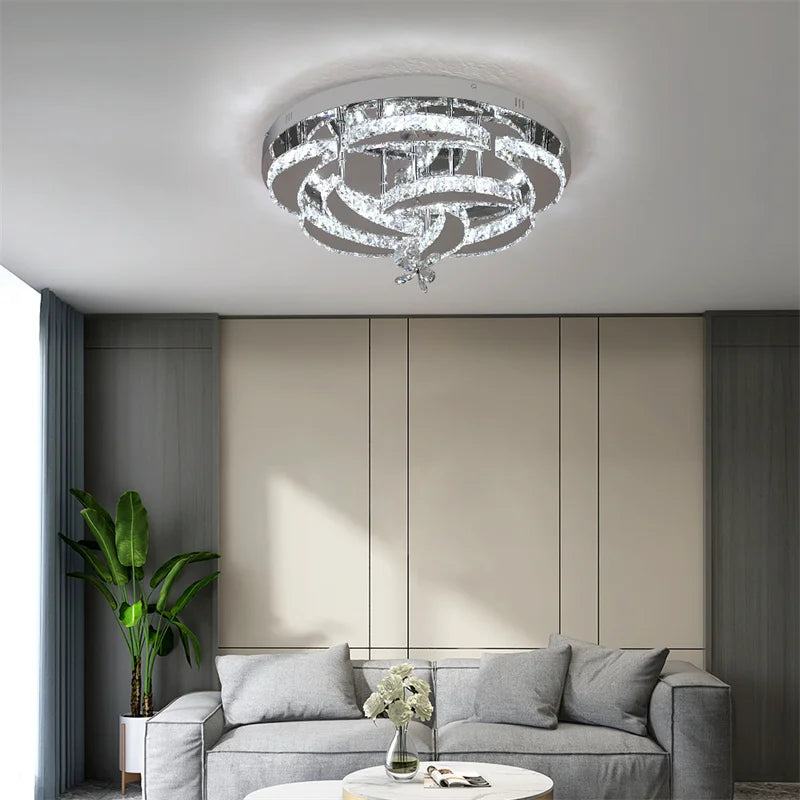 GreeLustr Crystal Led Ceiling Chandelier For Living And Dining Rooms