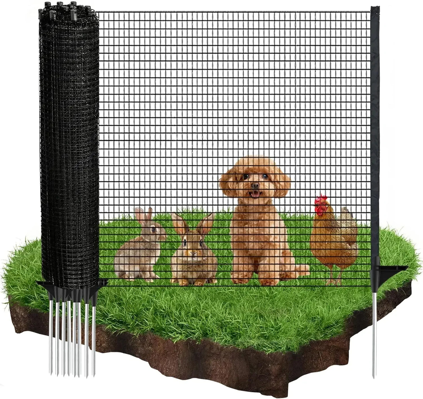 Temporary Fence With Posts Plastic Garden Fence For Animals