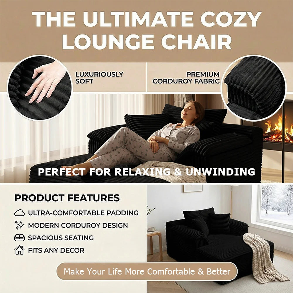 Indoor Reclining Sofa Chair Modern Minimalist Living Room