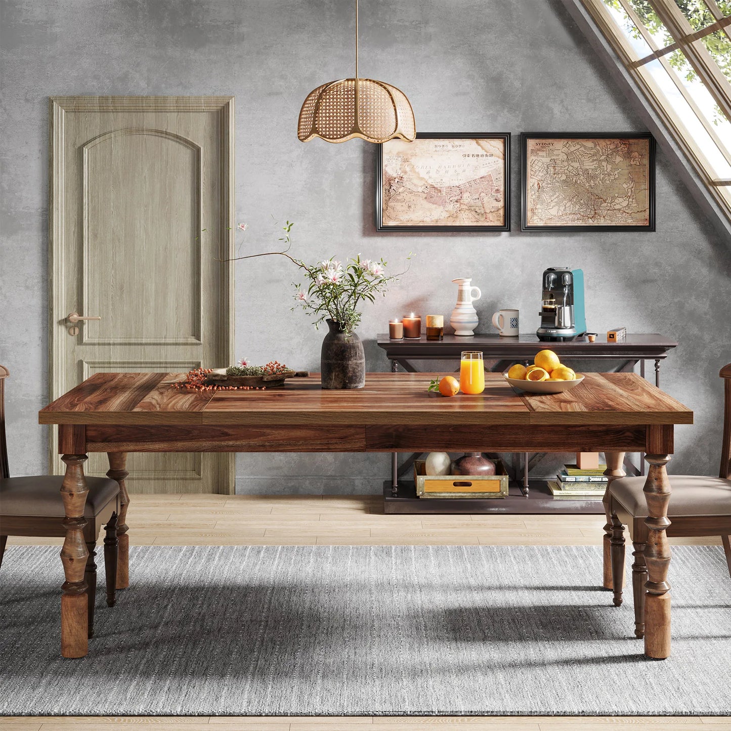 Tribesigns Wood Patio Table For Indoor And Outdoor Dining