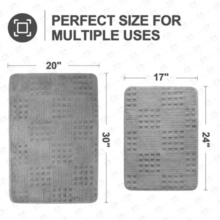 Non Slip Absorbent Quick Dry Bath Mat With Rubber Backing