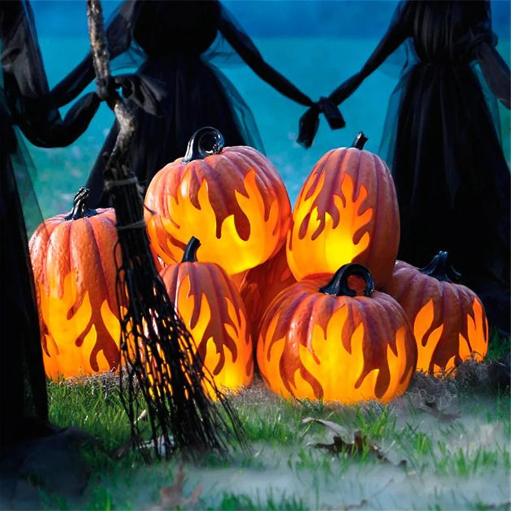 Battery Operated Halloween Pumpkin Lantern With Flickering Flame Light