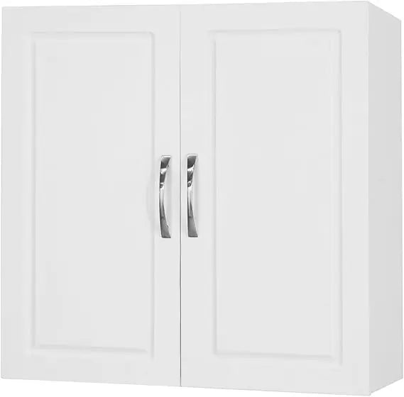 Wall Cabinet With Adjustable Shelf Two Doors For Laundry Room