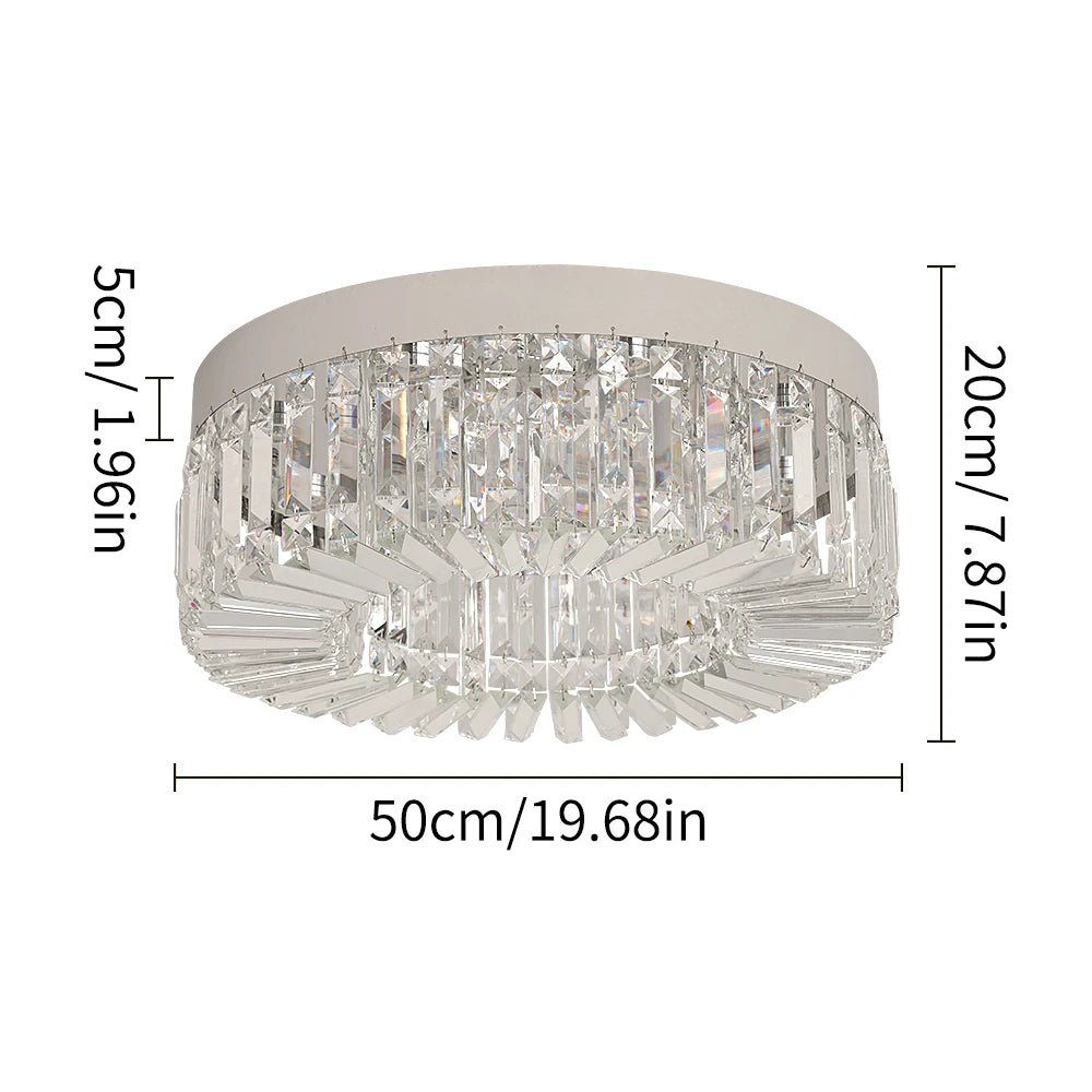 VETRULUS Crystal LED Ceiling Chandelier for Modern Living Spaces