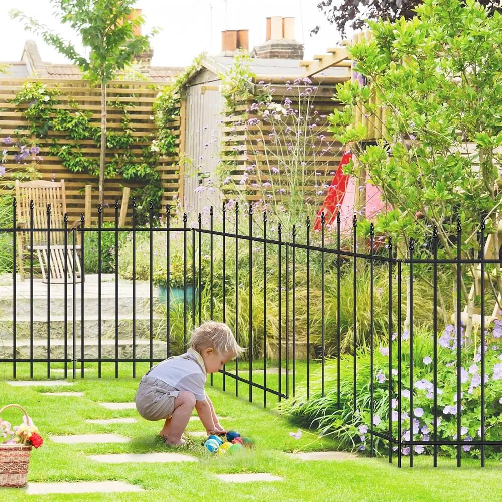Metal Garden Fence Panels And Stakes No Dig Border Dog Fence