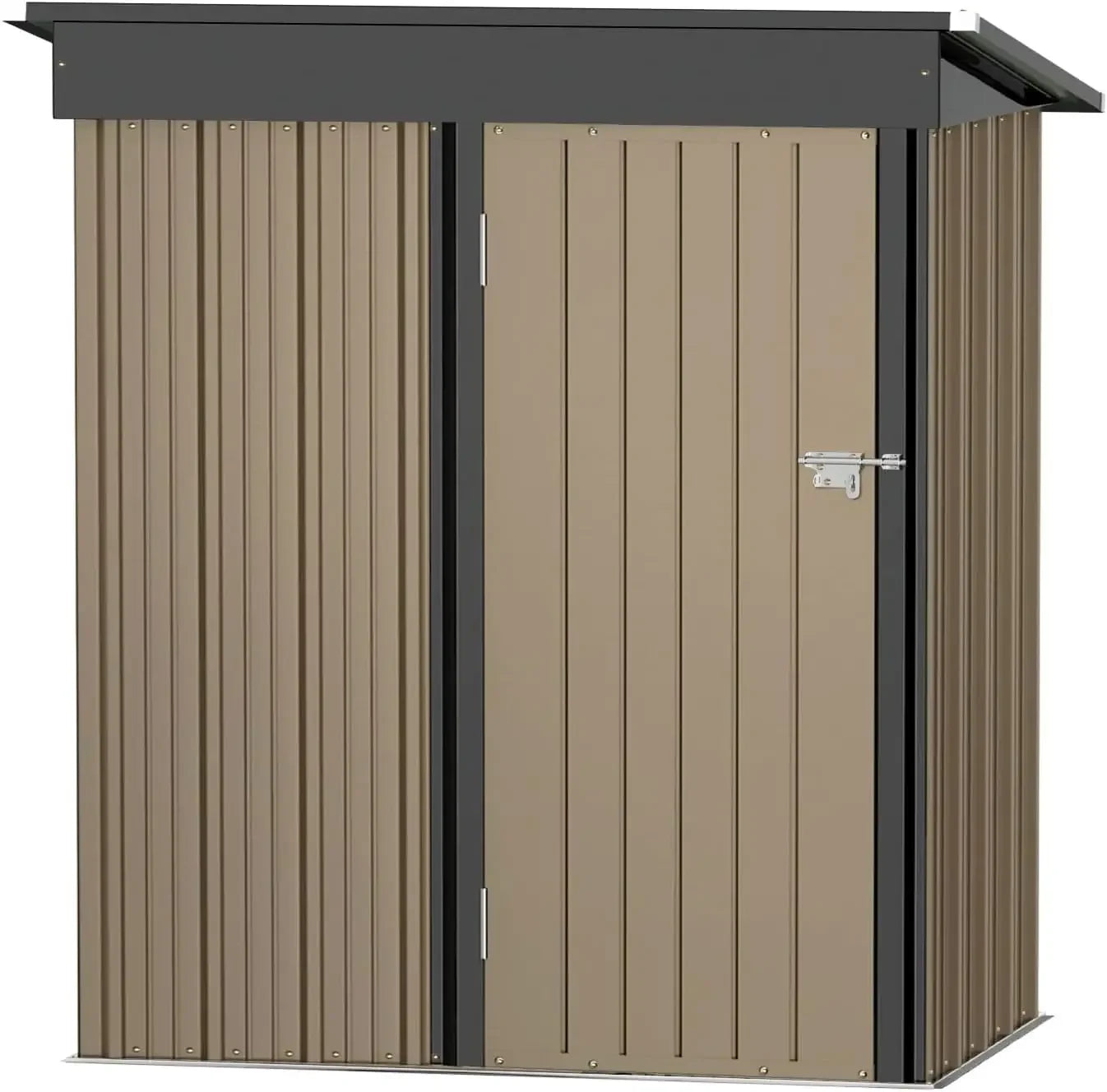 Metal Outdoor Storage Shed With Lockable Door Waterproof Tool Shed