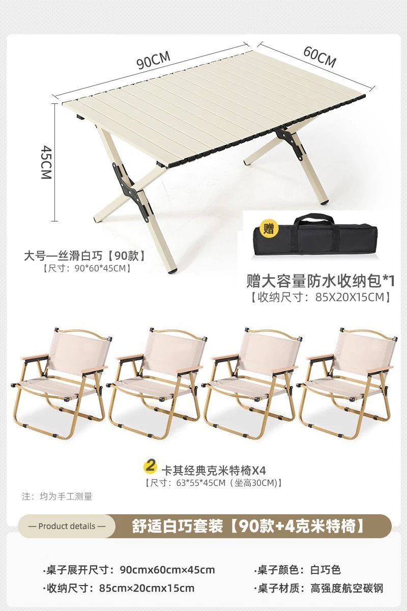 MDUG Outdoor Dining Table Set Foldable Waterproof Patio Garden Furniture