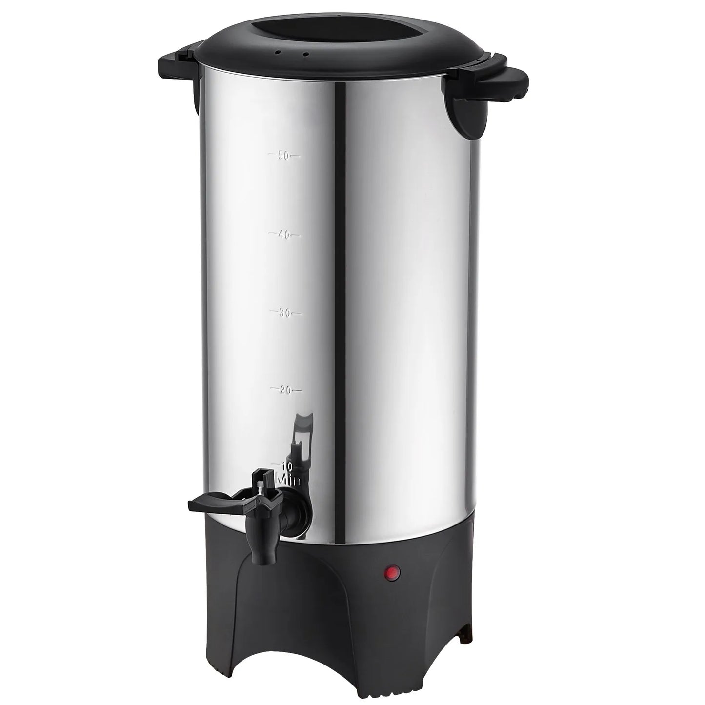 SucceBuy 50 Cups Commercial Coffee Urn Stainless Steel Large Coffee Dispenser 1000W Electric Coffee Maker Urn For Quick Brewing