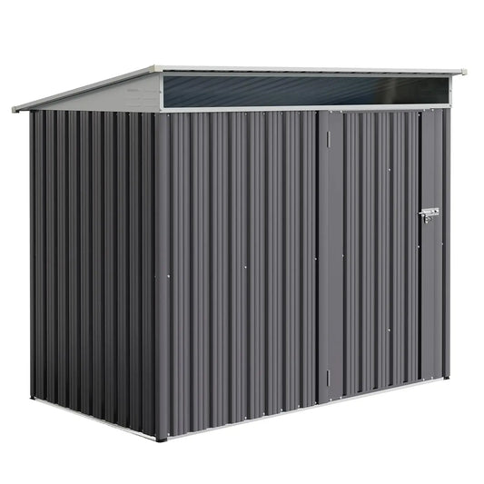 JYQAQA 6x4 FT Outdoor Garden Storage Shed,Waterproof Metal Garden Sheds with Lockable Double Door,Weather Resistant, Customized