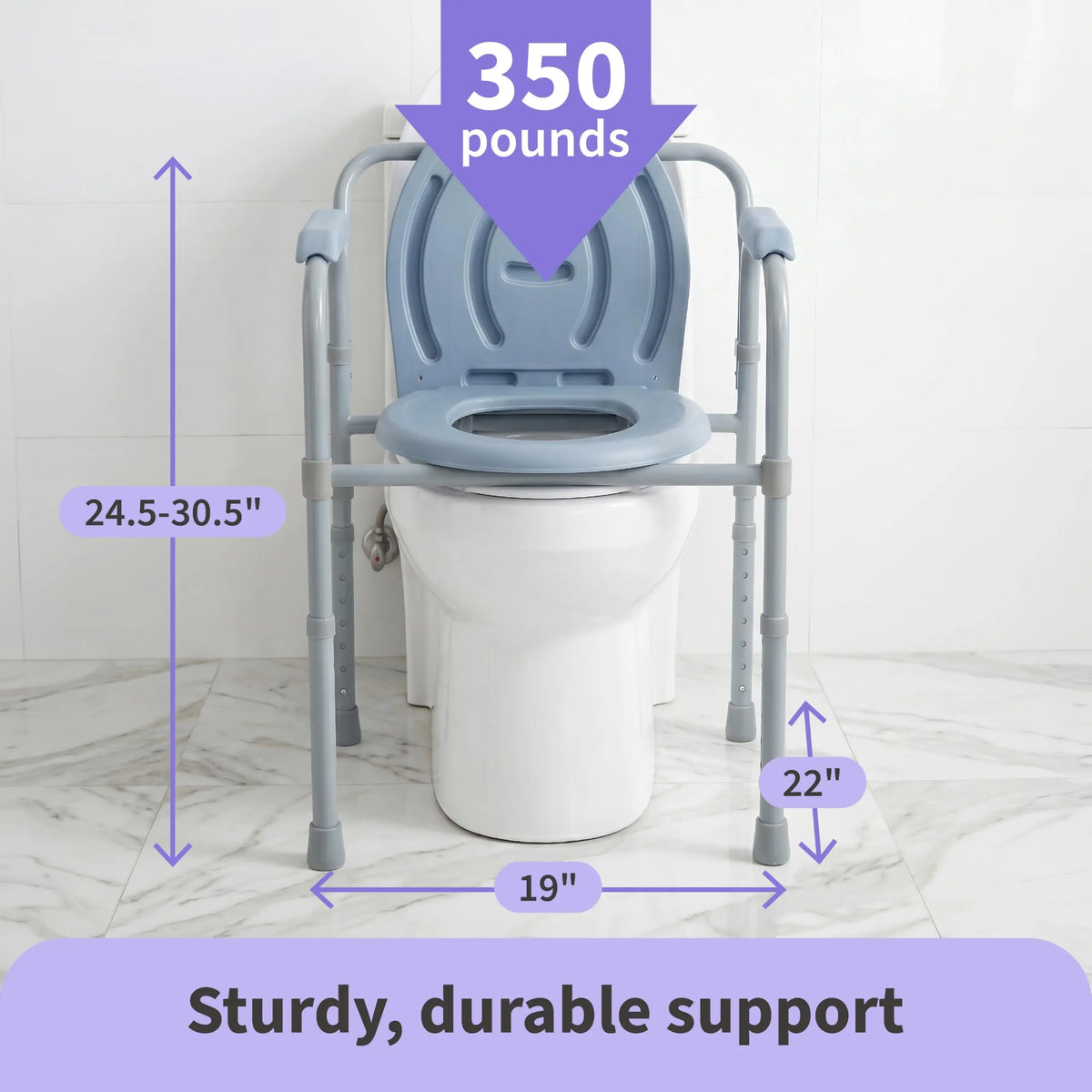 Bedside Commode Chair for Adults and Seniors with Shower Function