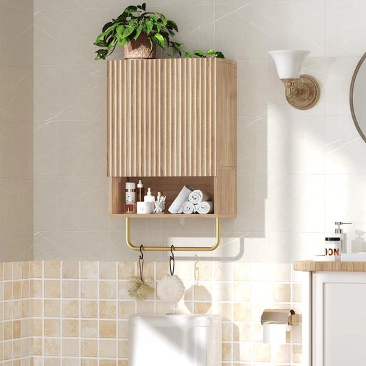 XIUWO Wall Mounted Medicine Cabinet With Towel Bar