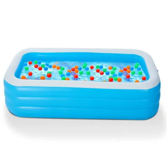 Inflatable Family Pool For Kids Backyard Play Center