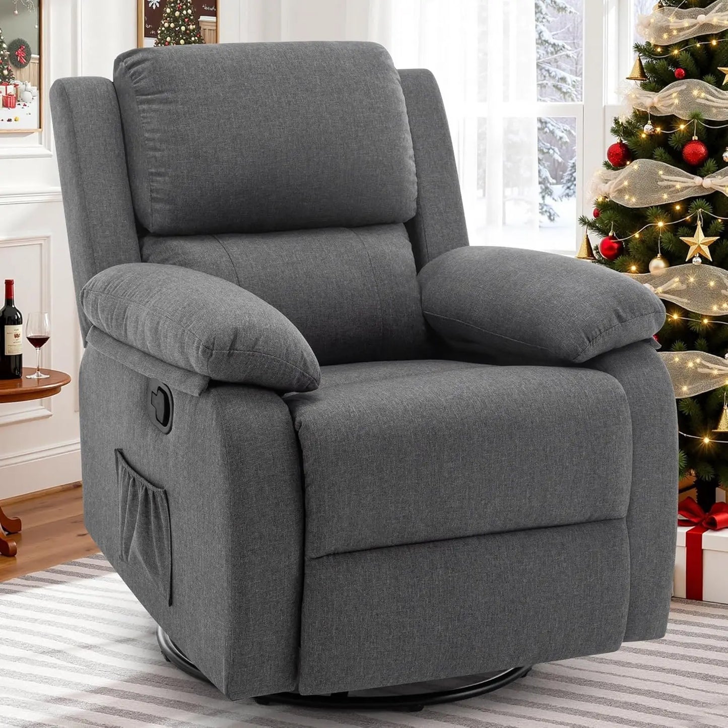 Chengwei Recliner Chair 360 Degree Swivel Rocker For Small Spaces