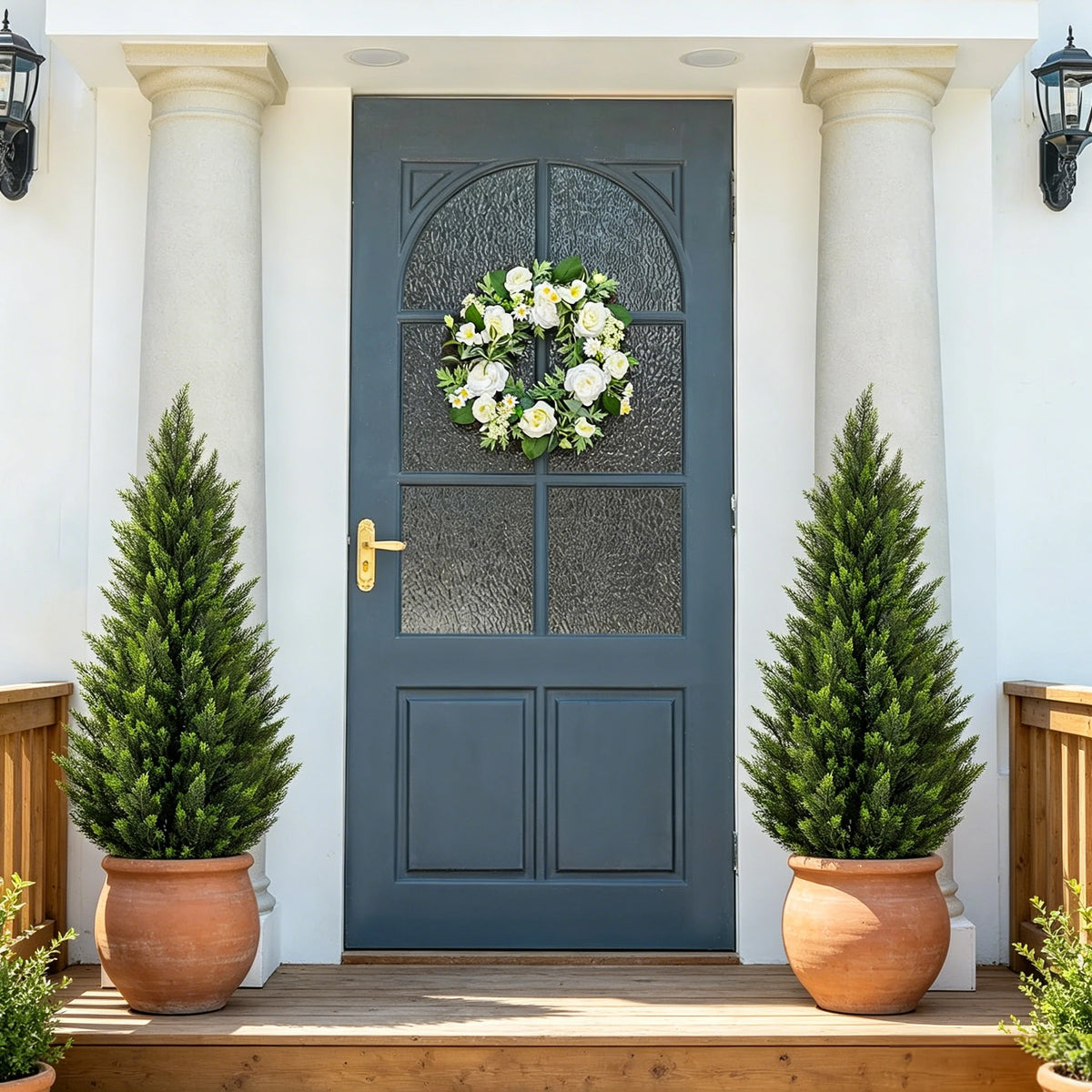 Olitree Artificial Cedar Topiary Tree For Home Garden Decor