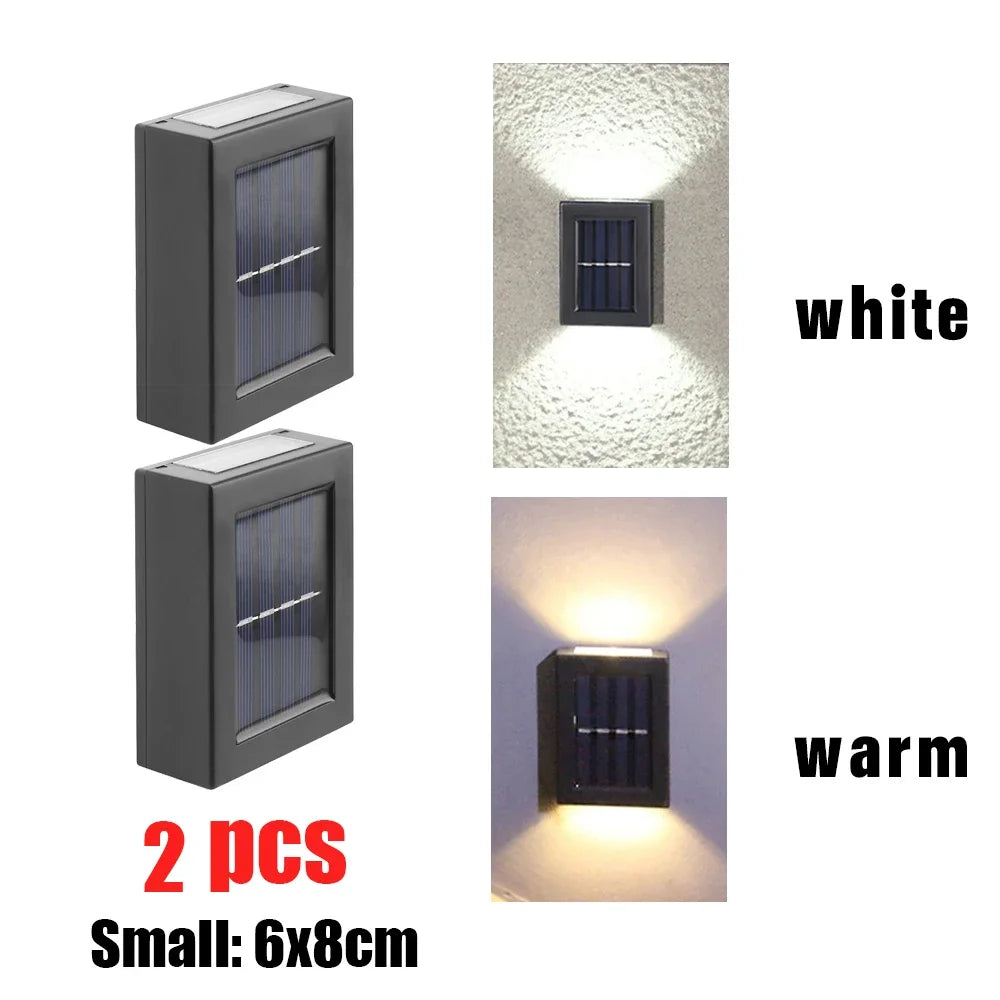 AlliLit Solar LED Wall Lights Outdoor Waterproof Garden