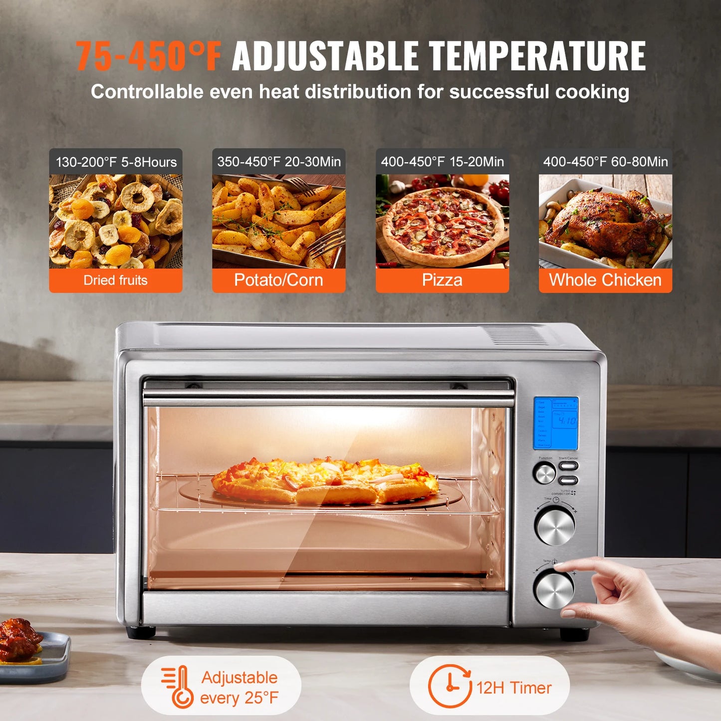 SucceBuy 13 In 1 Air Fryer Toaster Oven Convection 1800W