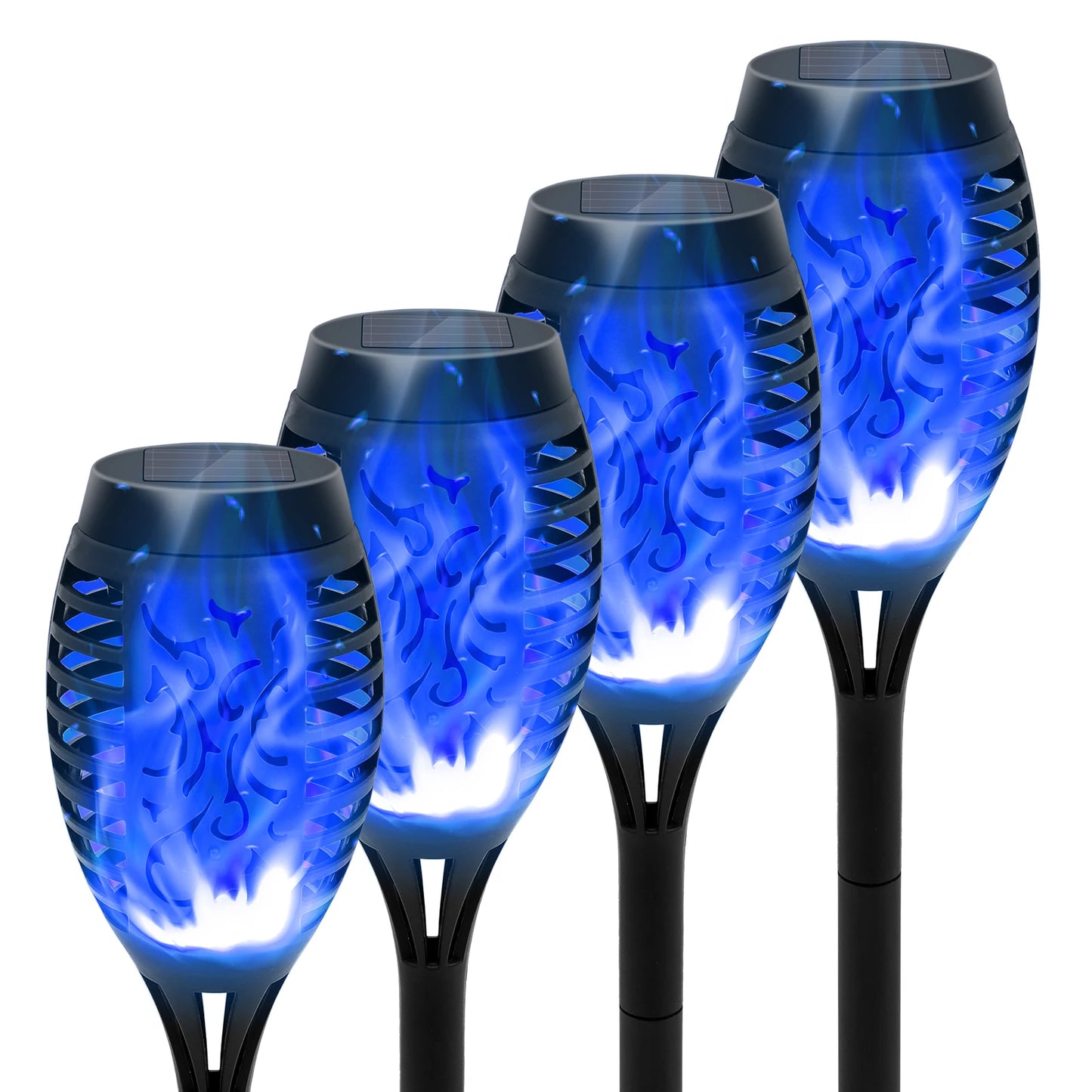 Solar Flame Torch Led Lights for Outdoor Lawn Pathway Decoration