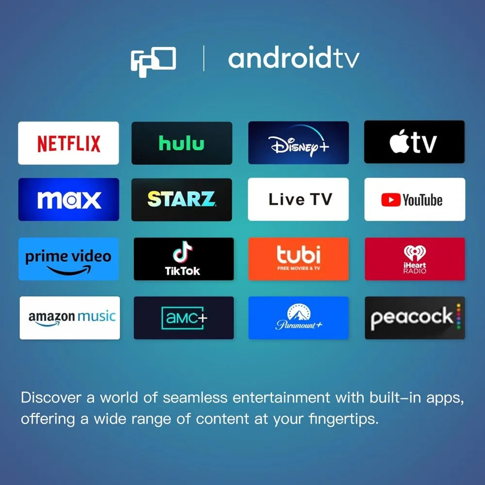 XMSJ Android Smart TV HDR 10 With Google Play Cast