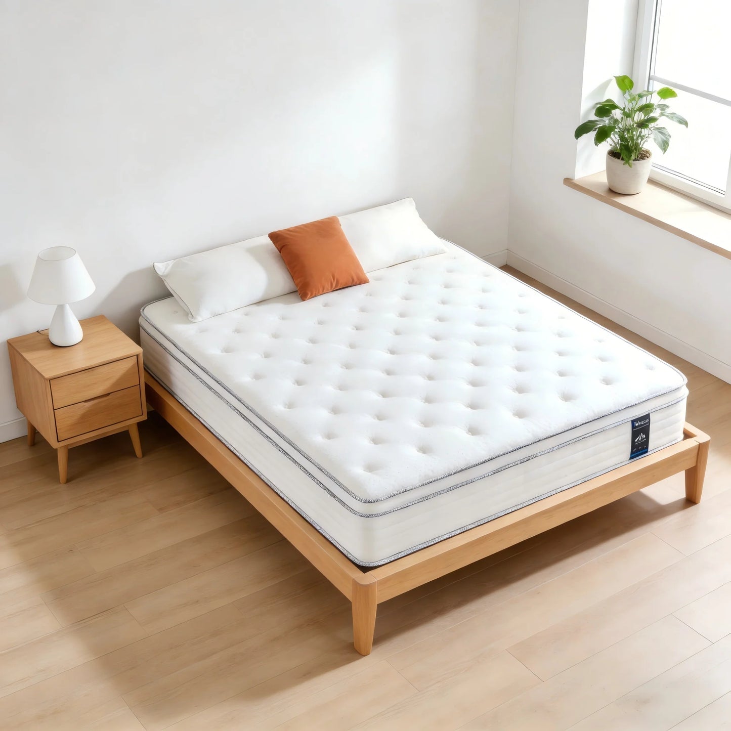 Madevos Hybrid Mattress In Box With Medium Firm Pocket Springs
