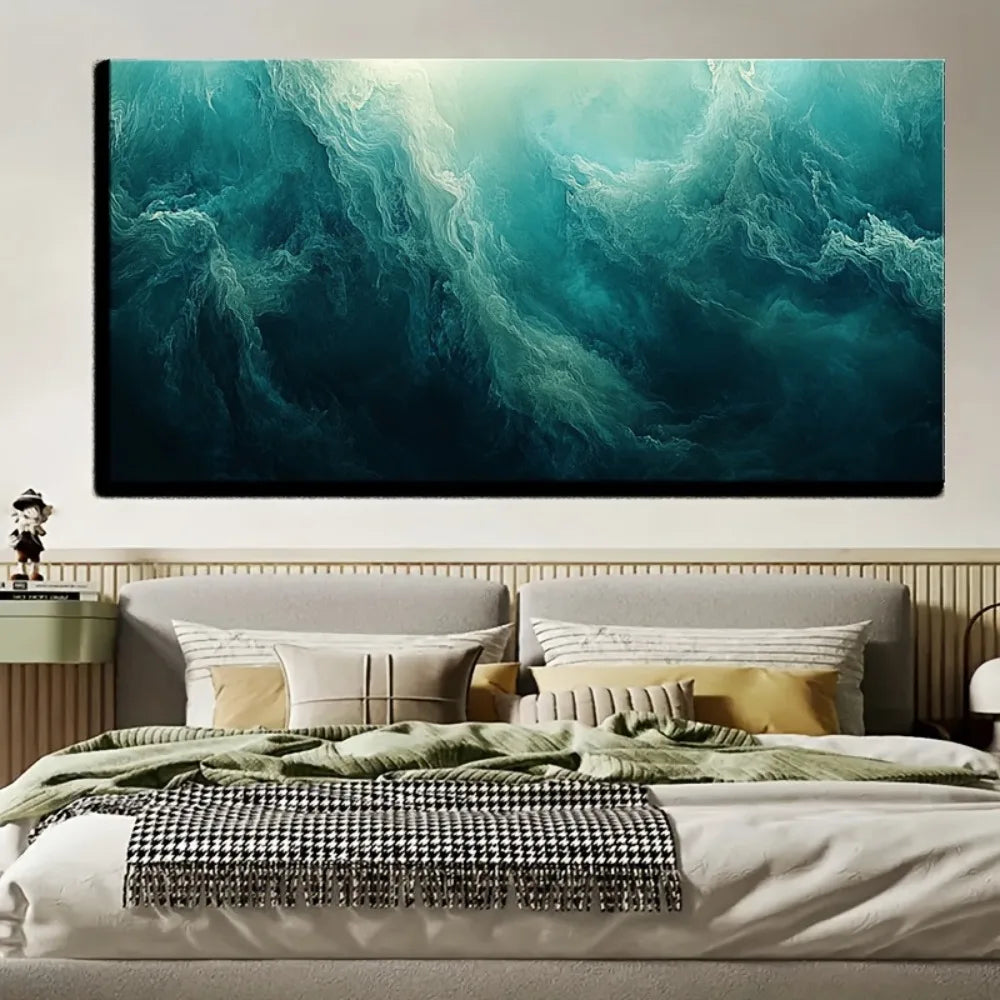 Green Texture Print Painting Modern Art Oil Interior Decoration