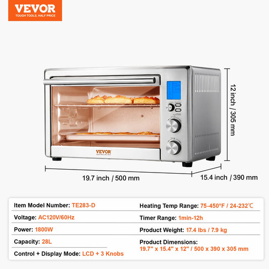 SucceBuy 13 In 1 Air Fryer Toaster Oven Convection 1800W