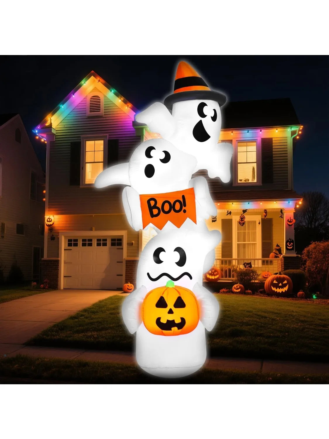 Joyfy Halloween Inflatable Ghost Outdoor Decoration With LED Lights