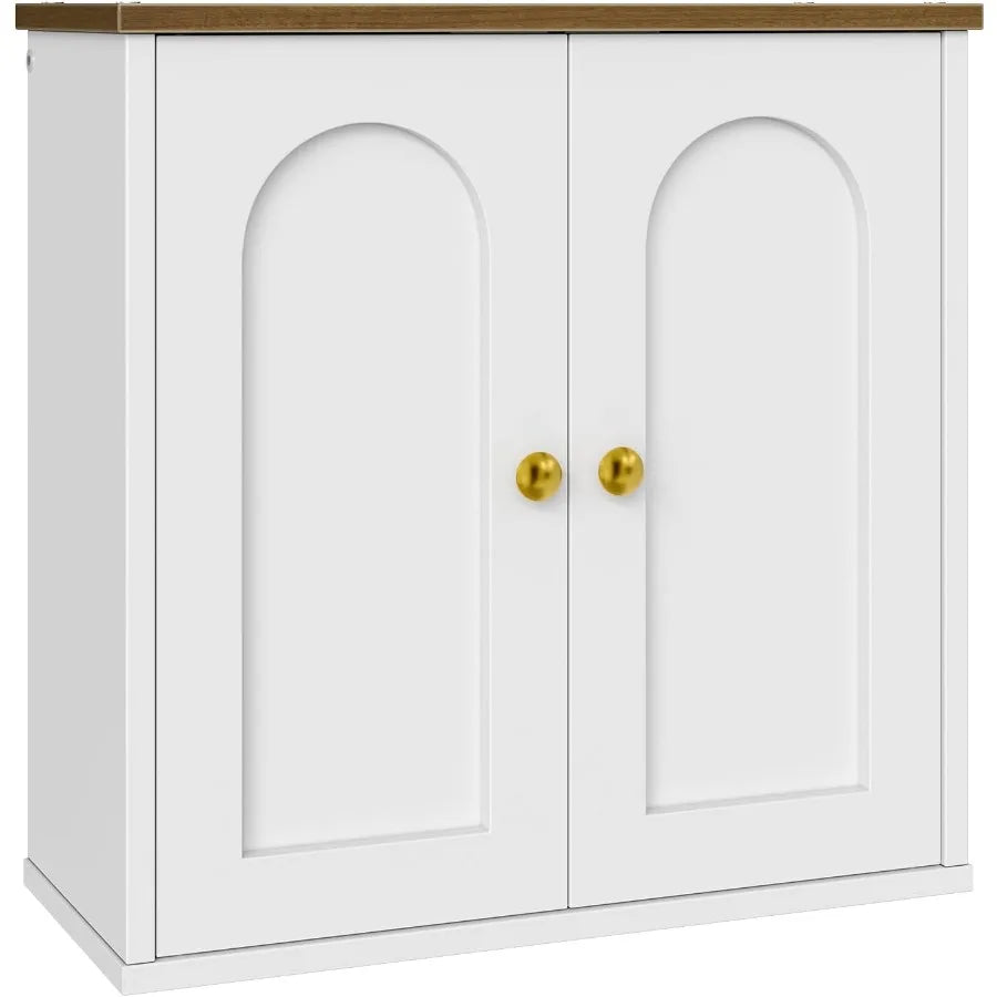 XIUWO Bathroom Wall Cabinet With Adjustable Shelf And Two Doors