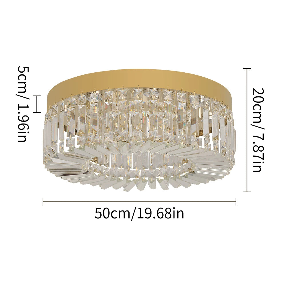VETRULUS Crystal LED Ceiling Chandelier for Modern Living Spaces