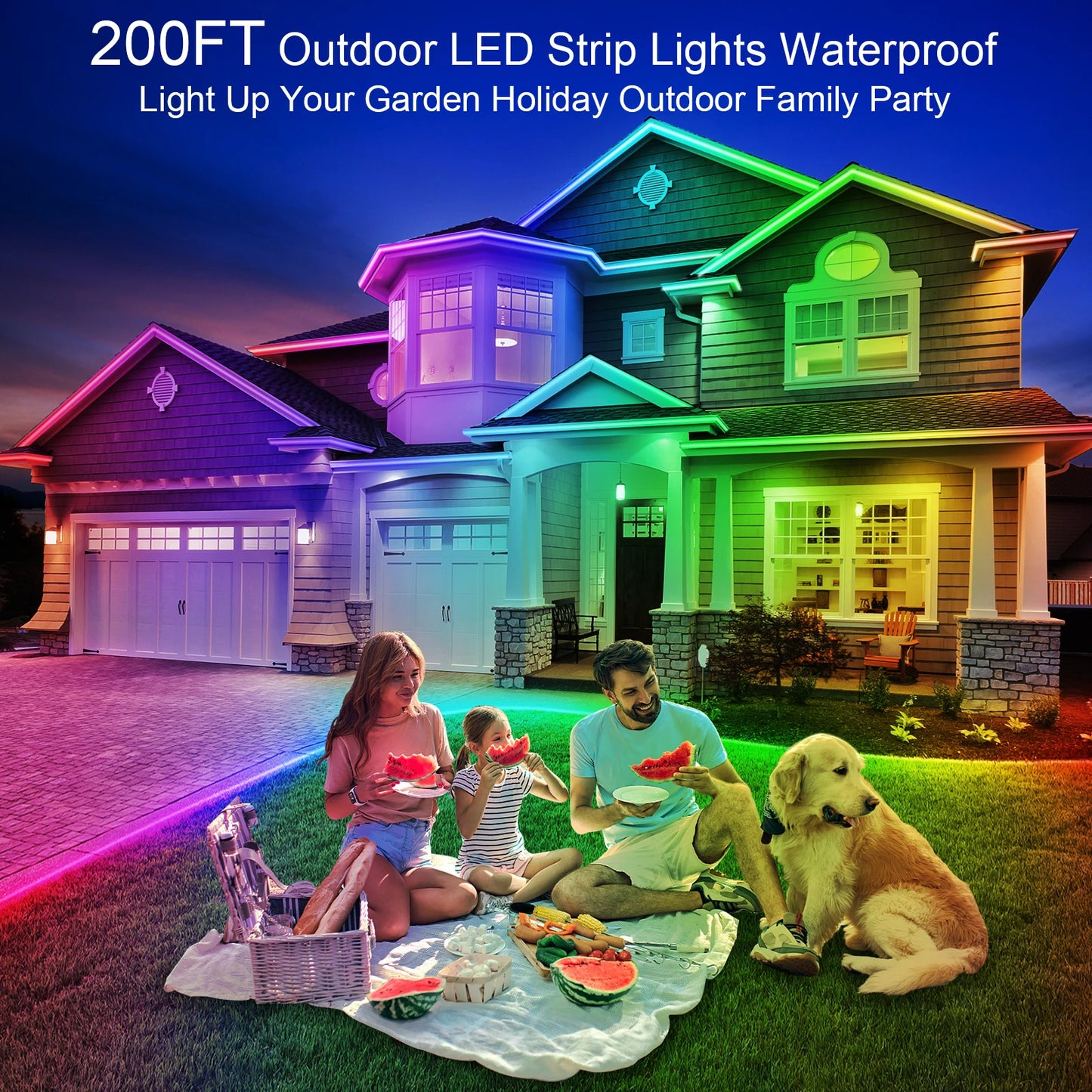 AILBTON Outdoor LED Strip Lights Waterproof IP68 With App