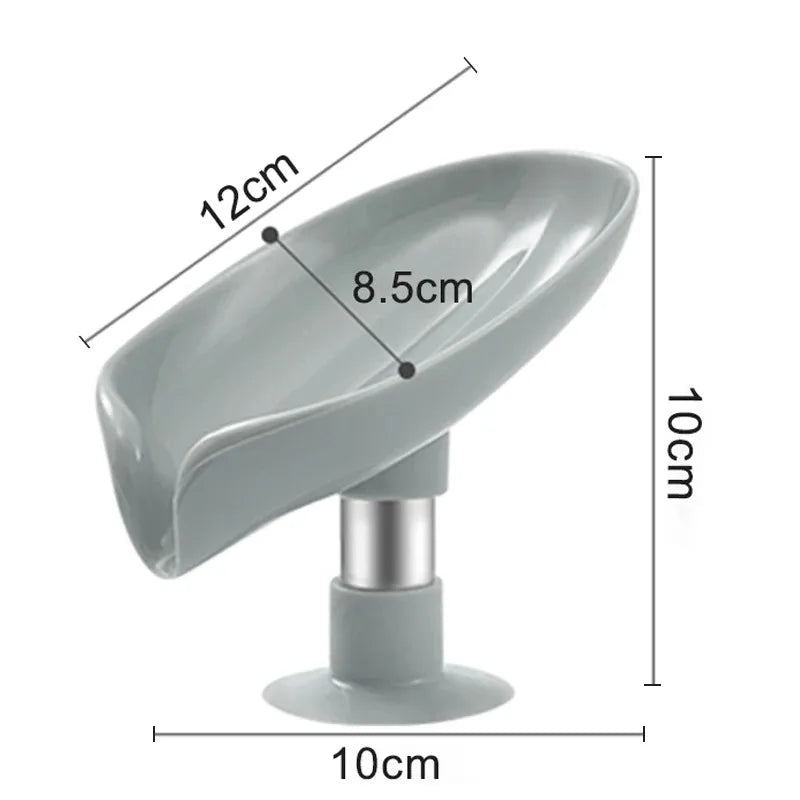 Leaf Shape Self Draining Soap Holder With Suction Cup