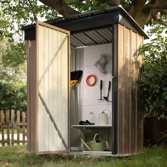 Lockable Metal Outdoor Storage Shed For Garden Use Weatherproof
