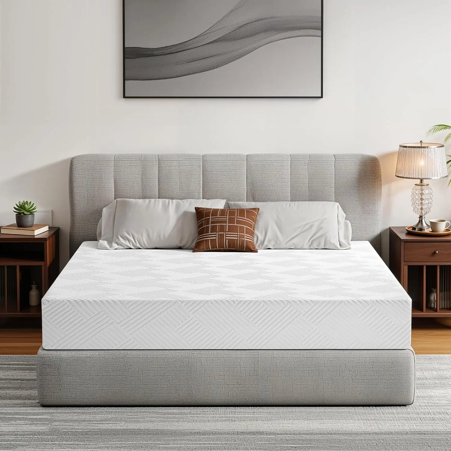 Gel Memory Foam Mattress With Cooling Back Pain Relief CertiPUR-US