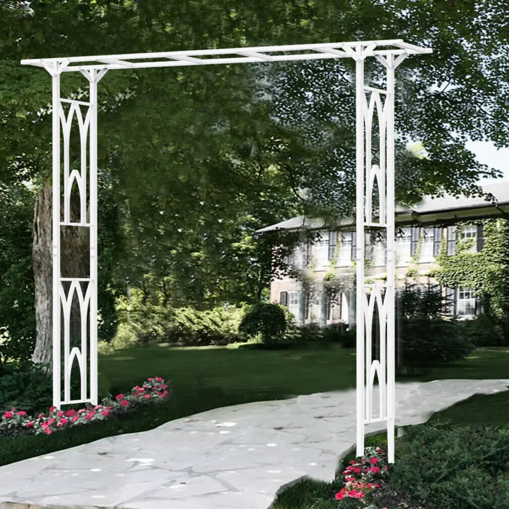 Garden Arch Arbor Metal Wedding Arch Decor Outdoors