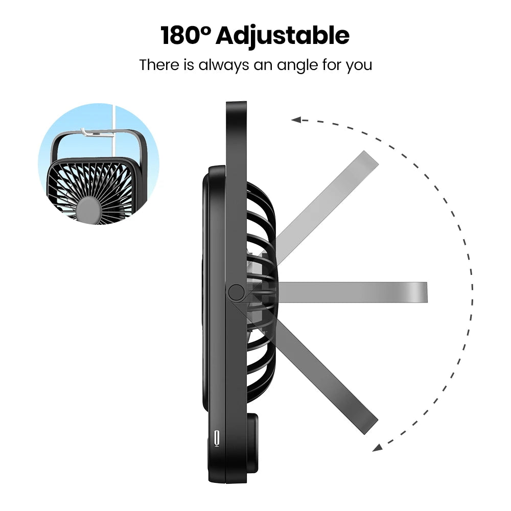 TOPK Rechargeable Portable Mini Silent Desk Fan