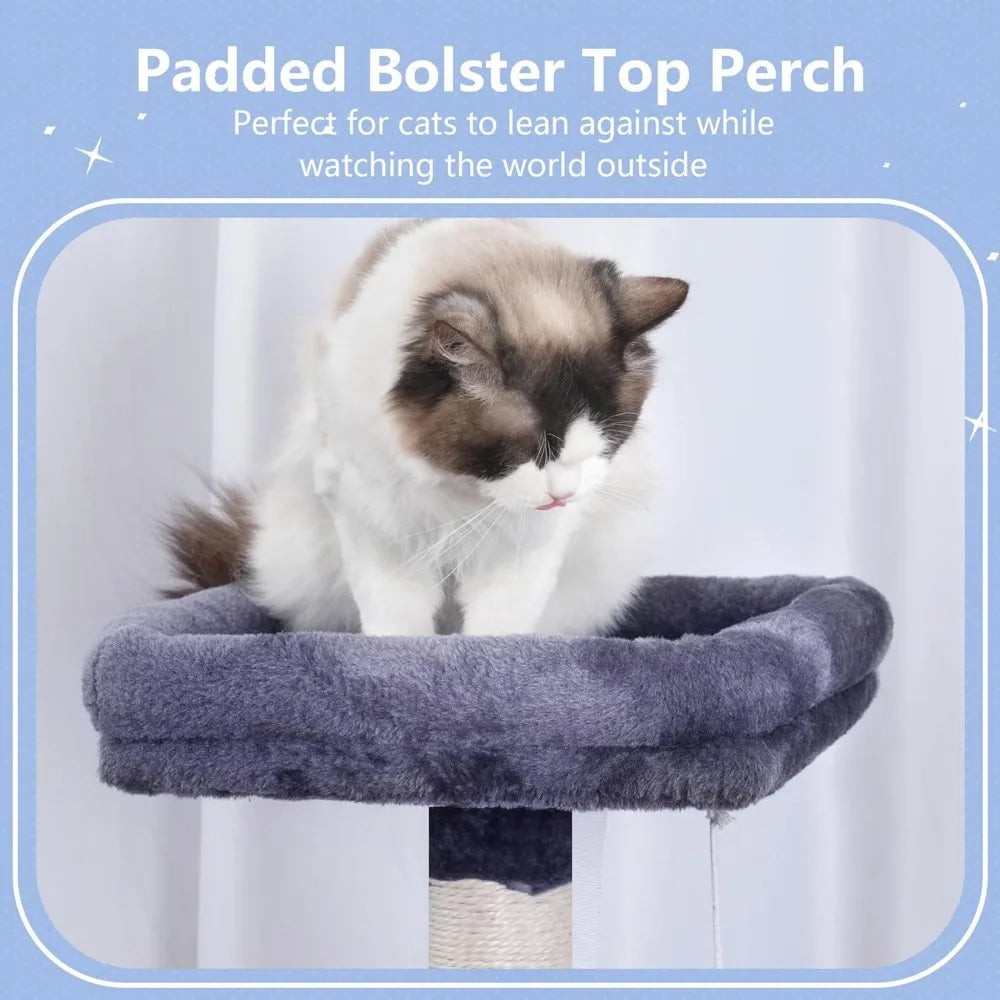 NBVCX Cat Tree Condo With Scratching Posts Hammock And Plush Perch