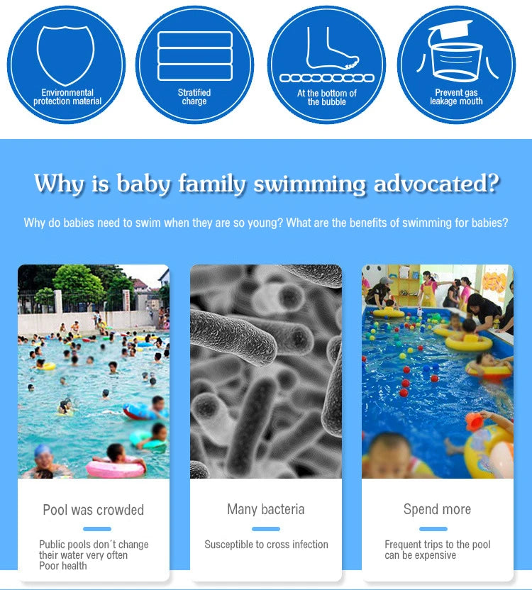Inflatable Family Pool For Backyard And Outdoor Fun