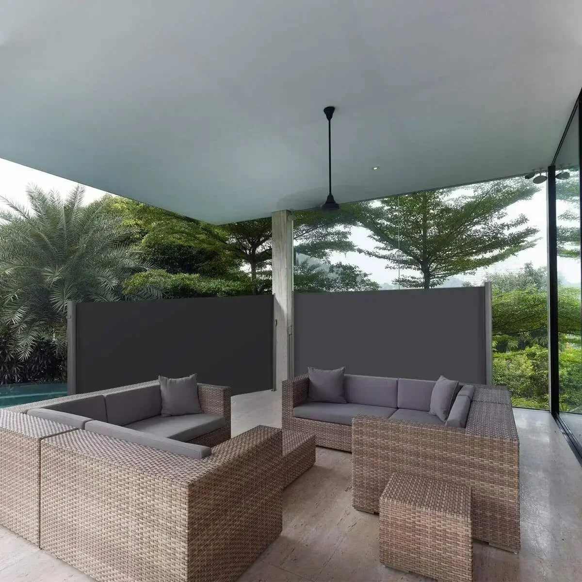 MVPower Retractable Side Awning for Garden Privacy and Shade Screen
