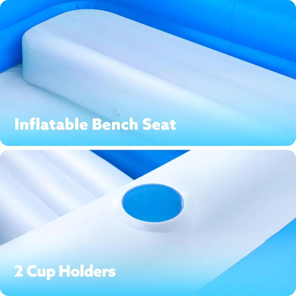 JOYFY Inflatable Family Pool With UV Protection For Backyard Fun