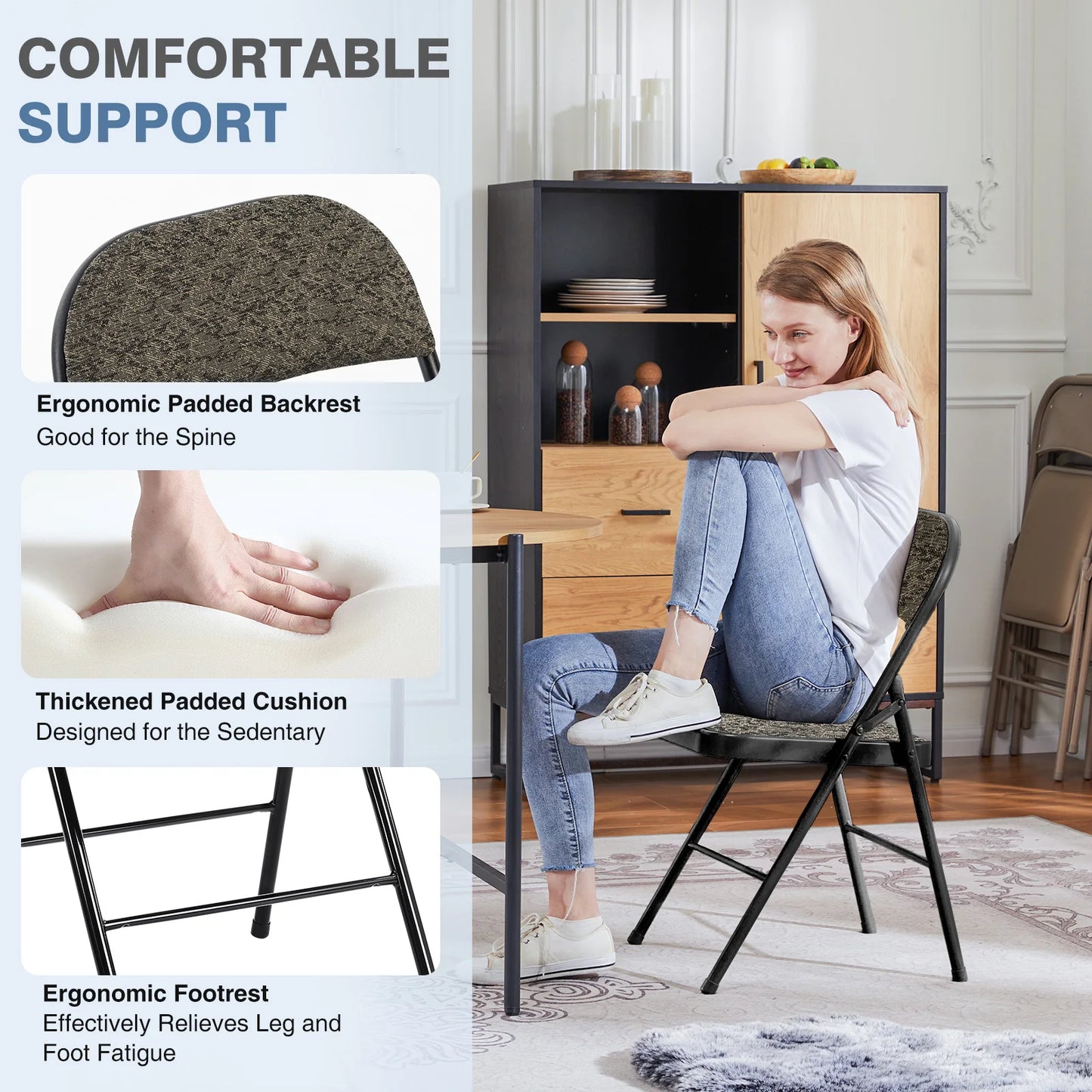 McQ Ergonomic Metal Office Chair With Lumbar Support